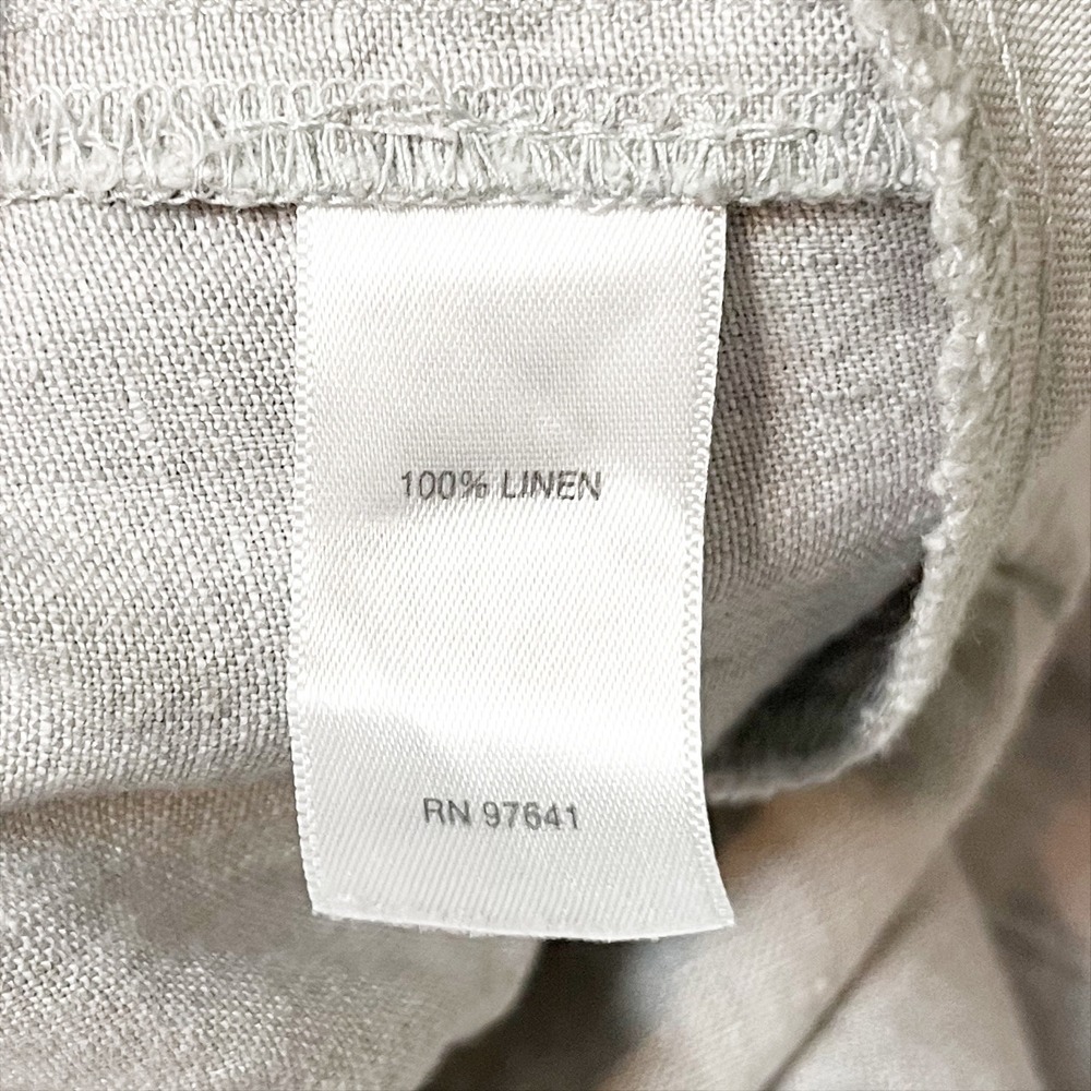 J.Jill Love Linen Gray Cropped Wide Leg Pants Medium pull-on‎ lagenlook coastal - Picture 8 of 10